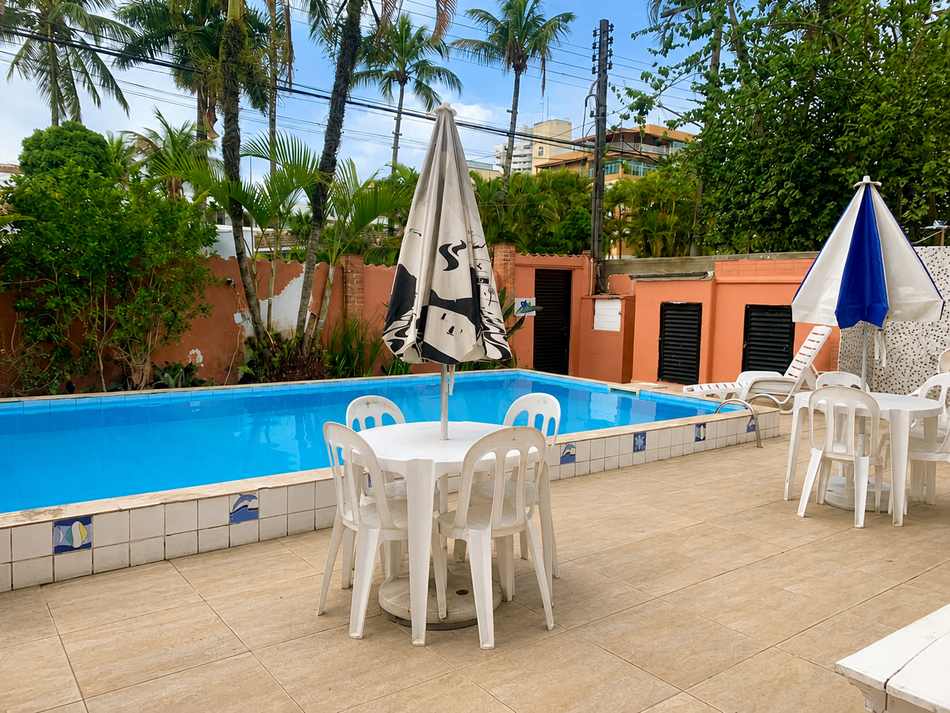Outdoor pool in the garden